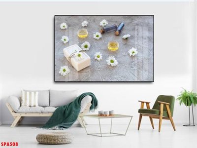 File in lụa Tranh trang trí Spa SPA508 (hoa văn) Tranh trang trí Spa SPA508