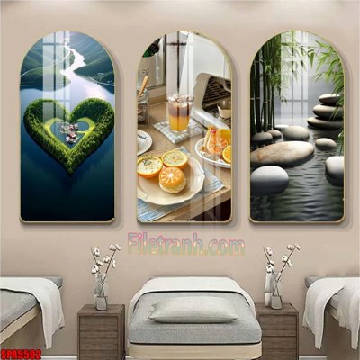 File PSD File tranh vòm spa kiểu mới SPA5502 (chất lượng in ấn)