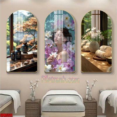 File tranh File tranh vòm spa kiểu mới SPA5511 (gốc) in trên kính