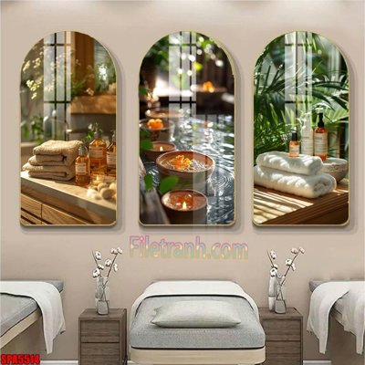 File gốc File tranh vòm spa kiểu mới SPA5514 (in lụa) hoa văn cổ điển