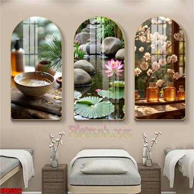 File tranh gốc in trần nhà File tranh vòm spa kiểu mới SPA5522 3D