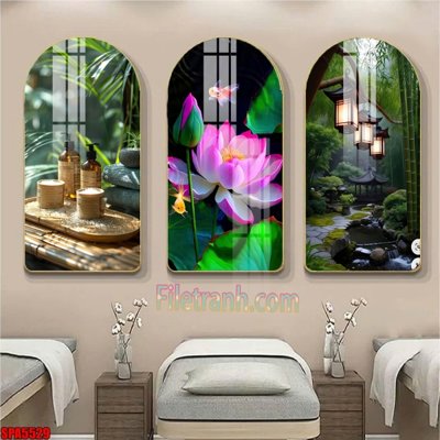 File gốc File tranh vòm spa kiểu mới SPA5529 (in tráng gương) nghệ thuật