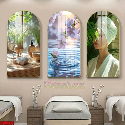 Tải file File tranh vòm spa kiểu mới SPA5531 (PSD) cho in tranh 3D