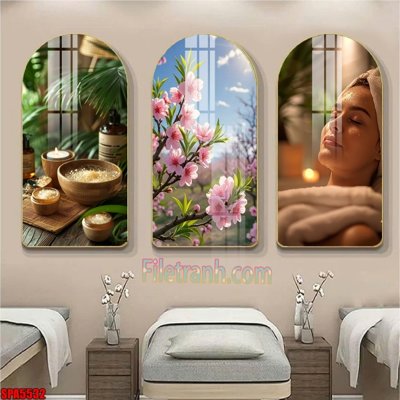 File tranh PSD File tranh vòm spa kiểu mới SPA5532 chất lượng cao