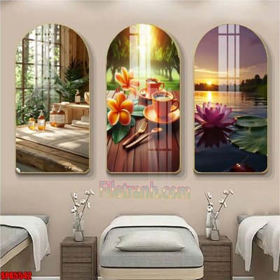 File tranh File tranh vòm spa kiểu mới SPA5542 (ảnh gốc) in trần xuyên sáng