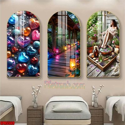 File gốc File tranh vòm spa kiểu mới SPA5569 (in ấn) không giới hạn