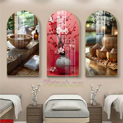 Ảnh gốc File tranh vòm spa kiểu mới SPA5572 (độ nét cao) in mica