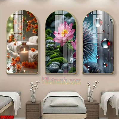 Hình ảnh gốc File tranh vòm spa kiểu mới SPA5580 (để in khổ lớn)