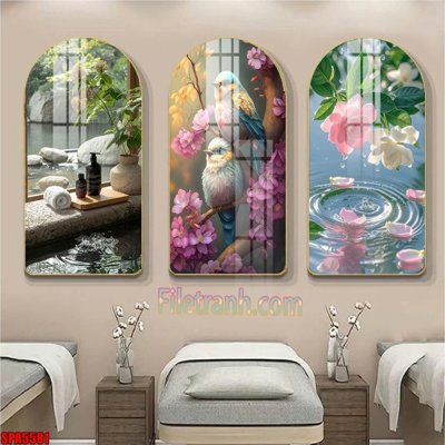 File tranh File tranh vòm spa kiểu mới SPA5581 (gốc) chủ đề thiên nhiên