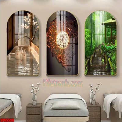 File gốc File tranh vòm spa kiểu mới SPA5590 (in lụa) tranh phong thủy