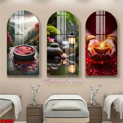 File in trần File tranh vòm spa kiểu mới SPA5597 (bản gốc) hoa văn