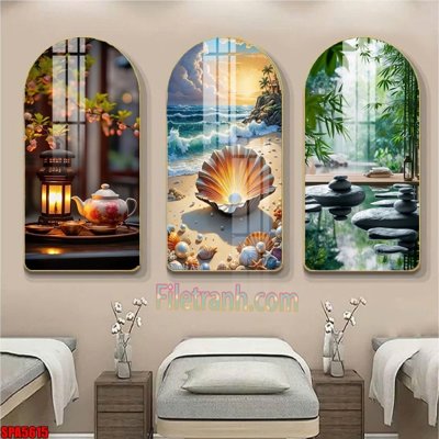 File gốc File tranh vòm spa kiểu mới SPA5615 (in 3D) nghệ thuật