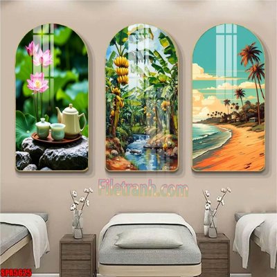 Tải file File tranh vòm spa kiểu mới SPA5625 (gốc) làm file in ấn