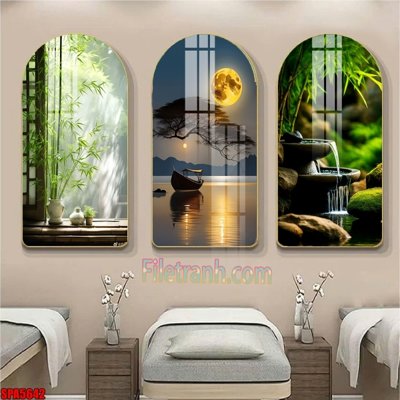 File gốc File tranh vòm spa kiểu mới SPA5642 (in 3D) cho trang trí