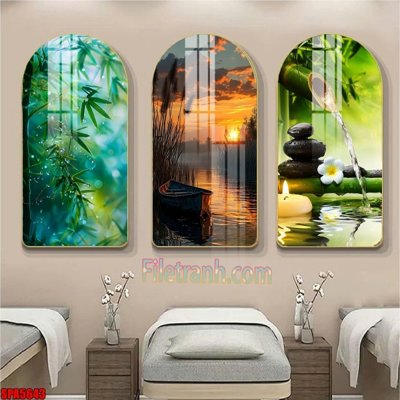 File ảnh File tranh vòm spa kiểu mới SPA5643 (gốc) dùng in Pano