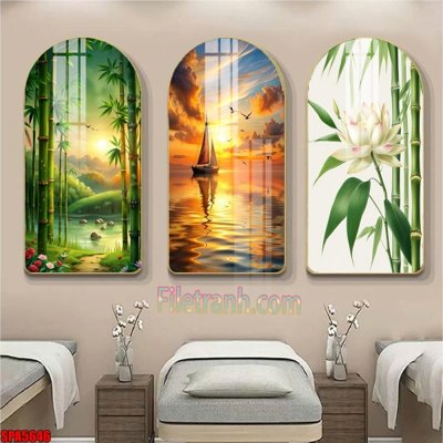 File PSD File tranh vòm spa kiểu mới SPA5646 (gốc) tách lớp chi tiết