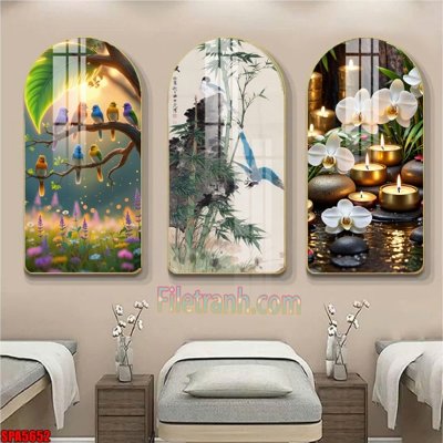 Ảnh gốc file in lụa File tranh vòm spa kiểu mới SPA5652 chi tiết