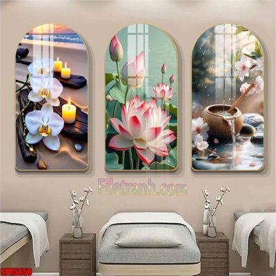 File gốc File tranh vòm spa kiểu mới SPA5656 (in lụa) trang trí tường