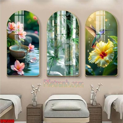 Tải file File tranh vòm spa kiểu mới SPA5660 (gốc) chủ đề phong thủy