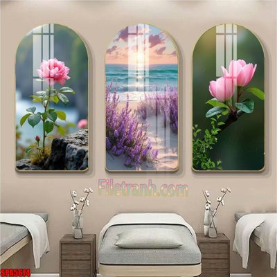 File ảnh File tranh vòm spa kiểu mới SPA5674 (gốc) cho trang trí nhà hàng