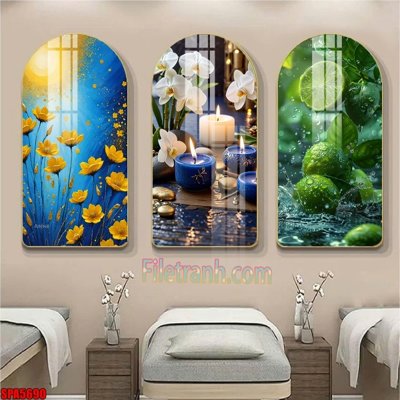 File PSD File tranh vòm spa kiểu mới SPA5690 (bản gốc) độ phân giải cao