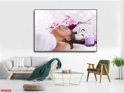 File gốc Tranh trang trí Spa SPA828 (in lụa) trang trí tường