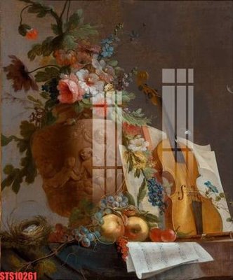 File tranh Tranh sơn dầu phương tây tổng hợp STS10261 (gốc) in trên kính