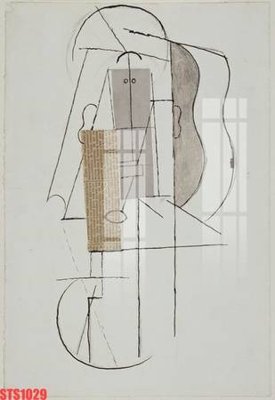 File in trần Tranh sơn dầu phương tây tổng hợp STS1029 (bản gốc) hoa văn