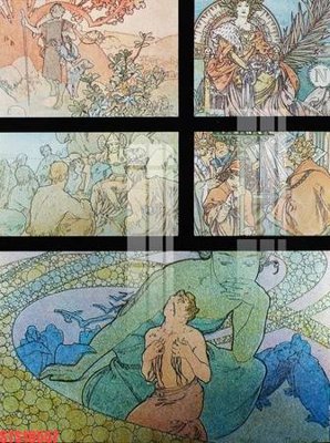 Ảnh gốc file in lụa Tranh sơn dầu phương tây tổng hợp STS10557 chi tiết