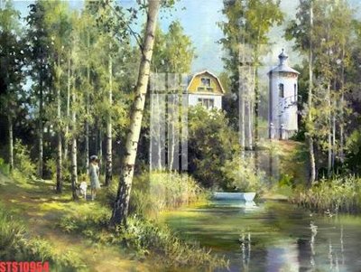 File PSD Tranh sơn dầu phương tây tổng hợp STS10954 (gốc) cho in quảng cáo