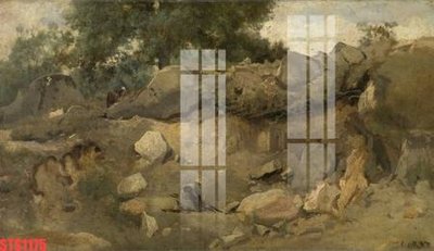 Download file gốc Tranh sơn dầu phương tây tổng hợp STS1175 (in mica) trong suốt