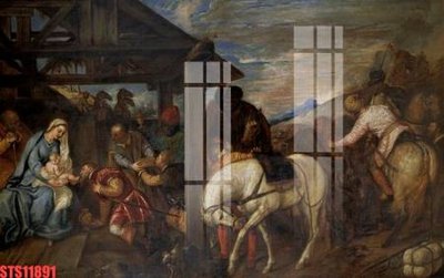 Ảnh gốc Tranh sơn dầu phương tây tổng hợp STS11891 (nét căng) in mica