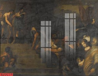 Ảnh gốc file in lụa Tranh sơn dầu phương tây tổng hợp STS12652 chi tiết