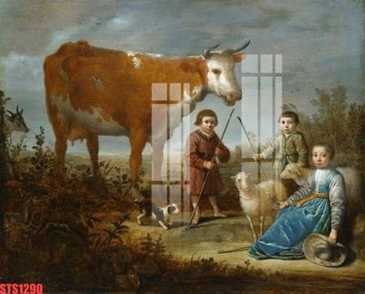 File tranh Tranh sơn dầu phương tây tổng hợp STS1290 (gốc) in vải canvas