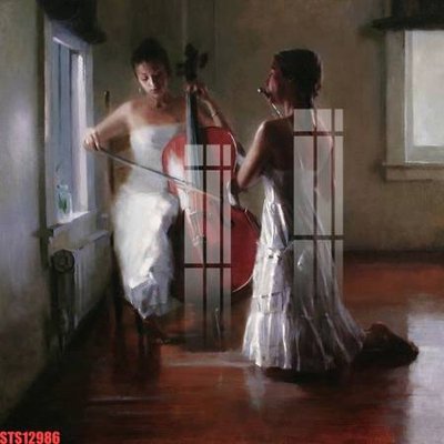 File tranh Tranh sơn dầu phương tây tổng hợp STS12986 (gốc) in backlit film