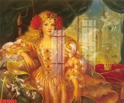 File tranh in trần 3D Tranh sơn dầu phương tây tổng hợp STS13405 (ảnh gốc)