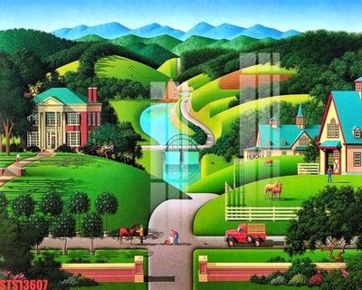 Download file Tranh sơn dầu phương tây tổng hợp STS13607 (gốc) in mica ốp bếp