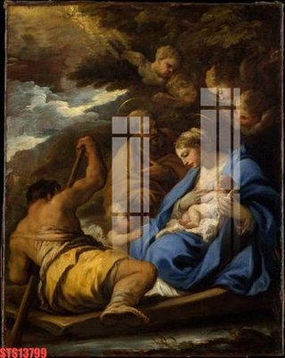 Download file Tranh sơn dầu phương tây tổng hợp STS13799 (gốc) in mica ốp bếp