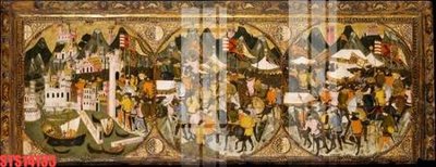 Ảnh gốc file in lụa Tranh sơn dầu phương tây tổng hợp STS14135 chi tiết