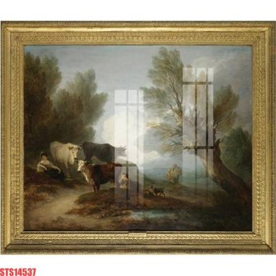 File tranh gốc PSD Tranh sơn dầu phương tây tổng hợp STS14537 còn nguyên layer