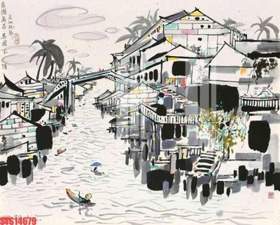 File gốc Tranh sơn dầu phương tây tổng hợp STS14679 (in lụa) cao cấp