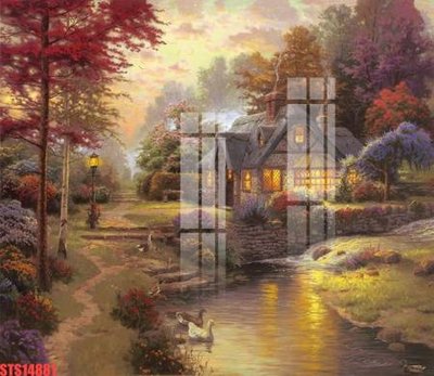 File gốc Tranh sơn dầu phương tây tổng hợp STS14881 (in lụa) tranh mã đáo