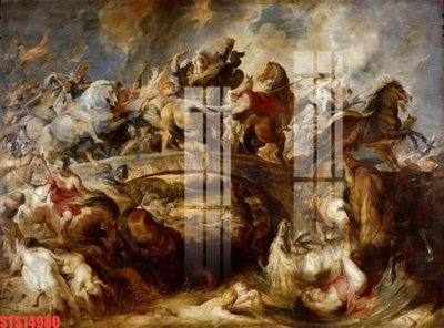 Hình ảnh file gốc in trần nhà Tranh sơn dầu phương tây tổng hợp STS14980