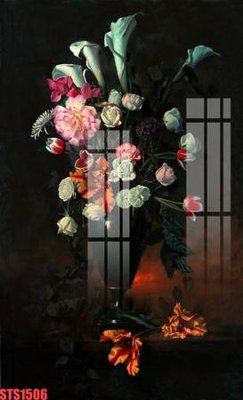 File gốc Tranh sơn dầu phương tây tổng hợp STS1506 (in mica) cắt laser