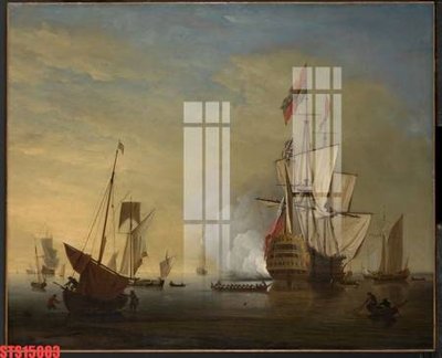 Hình ảnh file gốc in trần nhà Tranh sơn dầu phương tây tổng hợp STS15083