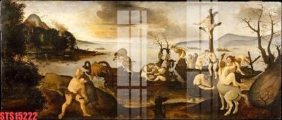 File ảnh Tranh sơn dầu phương tây tổng hợp STS15222 (gốc) in PP, decal