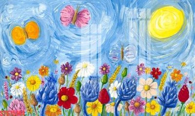 File tranh Tranh sơn dầu phương tây tổng hợp STS15744 (bản gốc) treo quán cafe