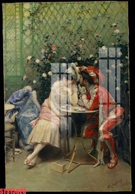 Download file gốc Tranh sơn dầu phương tây tổng hợp STS15820 (in lụa) cao cấp