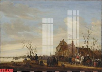 File in trần Tranh sơn dầu phương tây tổng hợp STS16287 (bản gốc) mây trời