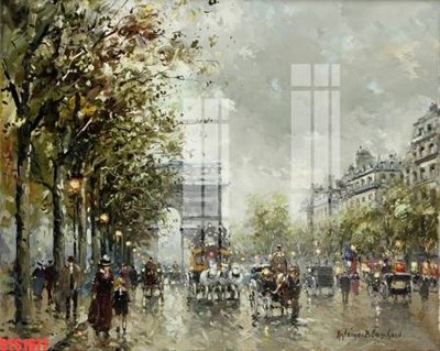 Hình ảnh file gốc in trần nhà Tranh sơn dầu phương tây tổng hợp STS1677